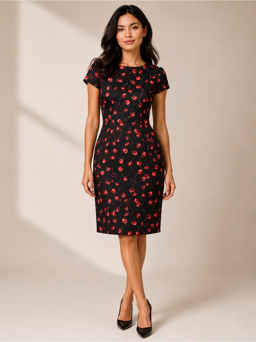 Betsey Johnson Cherry Print Sheath Dress